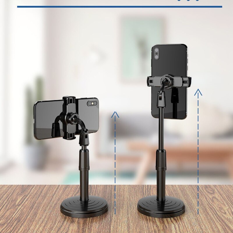 Mobile Phone Stand For Phone Retractable Holder Desk Table Clip Bracket Table Cell Phone Support Holder Mount For Live Broadcas
