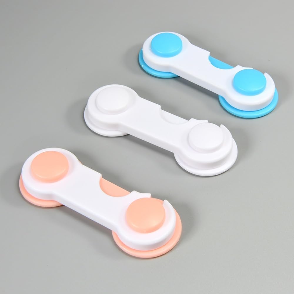 Children Kid Drawer Lock Baby safe Angle Sliding Door Plastic Child safety locks products ( random color )