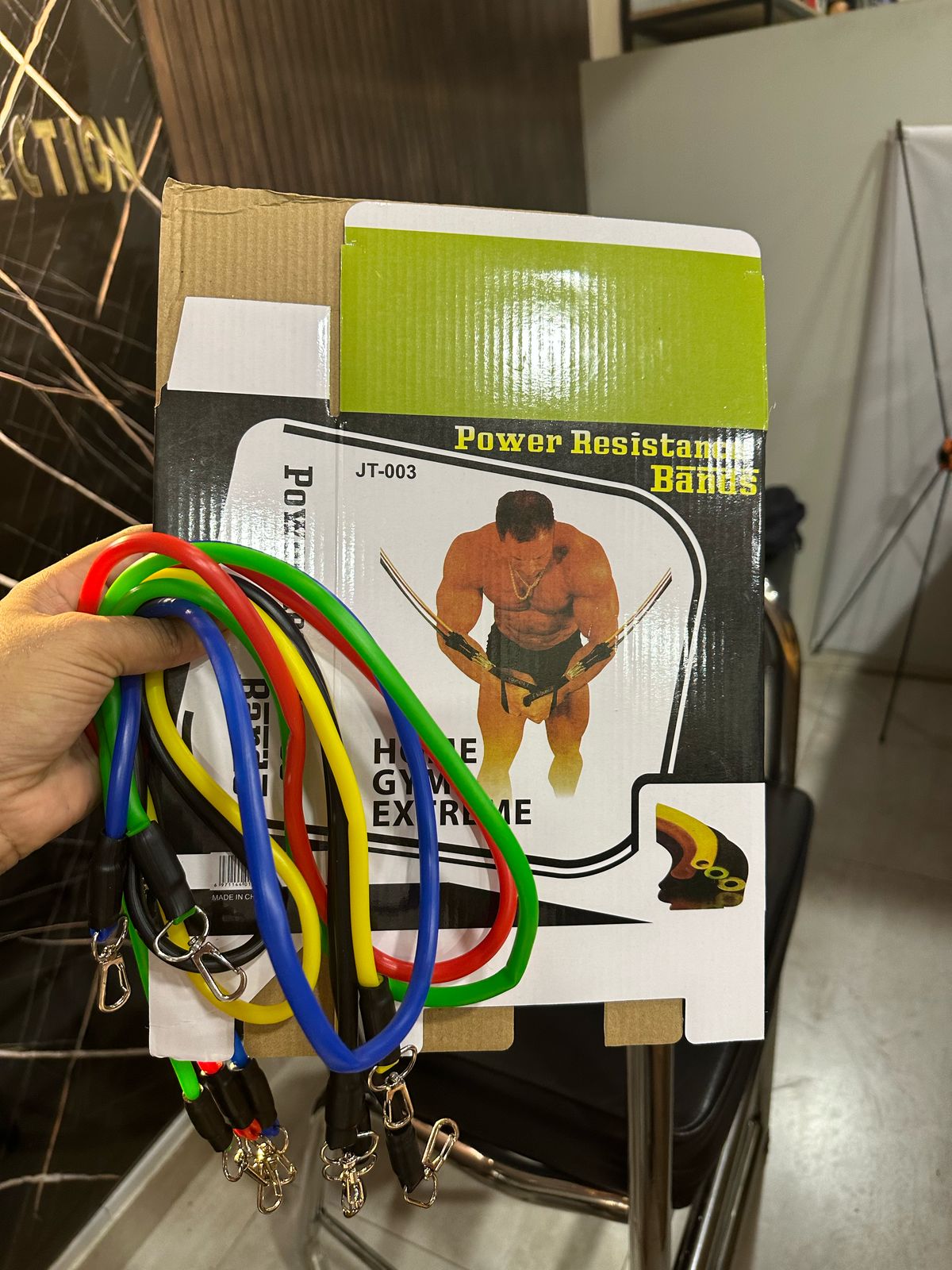 11 Piece Power Resistance Band Set Strength Training Yoga Sports Fitness Band Equipment for Men and Women