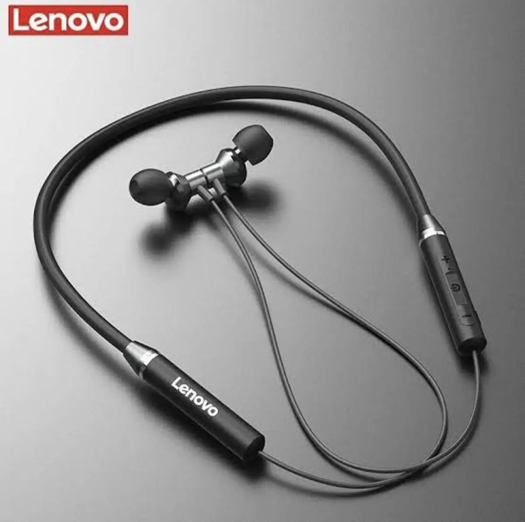 Lenovo HE05 Wireless Neckband Bluetooth 5.0 Headphone Wireless Headset With Heavy Bass Stereo Earphones High Quality Magnetic Attraction Intelligent Noise Reduction Cancelling Sports Headset