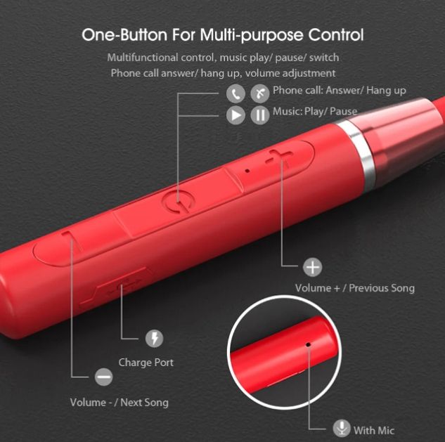 Lenovo HE05 Wireless Neckband Bluetooth 5.0 Headphone Wireless Headset With Heavy Bass Stereo Earphones High Quality Magnetic Attraction Intelligent Noise Reduction Cancelling Sports Headset