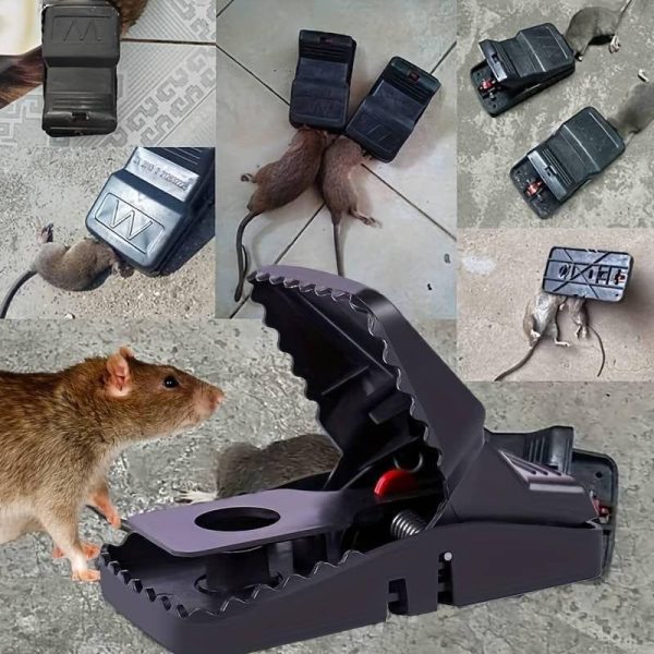 Best Seller Catcher Automatic Spring Reusable Plastic Black Rat Mice Mouse Traps