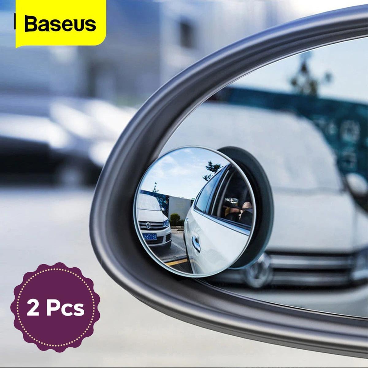 2Pcs Blind Spot Mirror for Car, 360 Degree Universal Rear View Wide-Angle Waterproof Blind Spot Lens