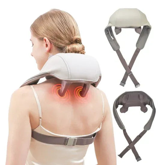 Electric Neck And Shoulder Massager Wireless Kneading Neck And Back Massage Pillow Neck Back Relaxing Massage Shawl (random Color)