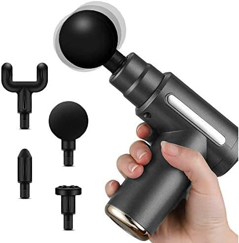 Blue Idea Massage Gun Deep Tissue, Handheld Muscle Massager With 4 Massage Heads, Super Quiet Massage Gun For Muscle Pain Relief Relax Recovery