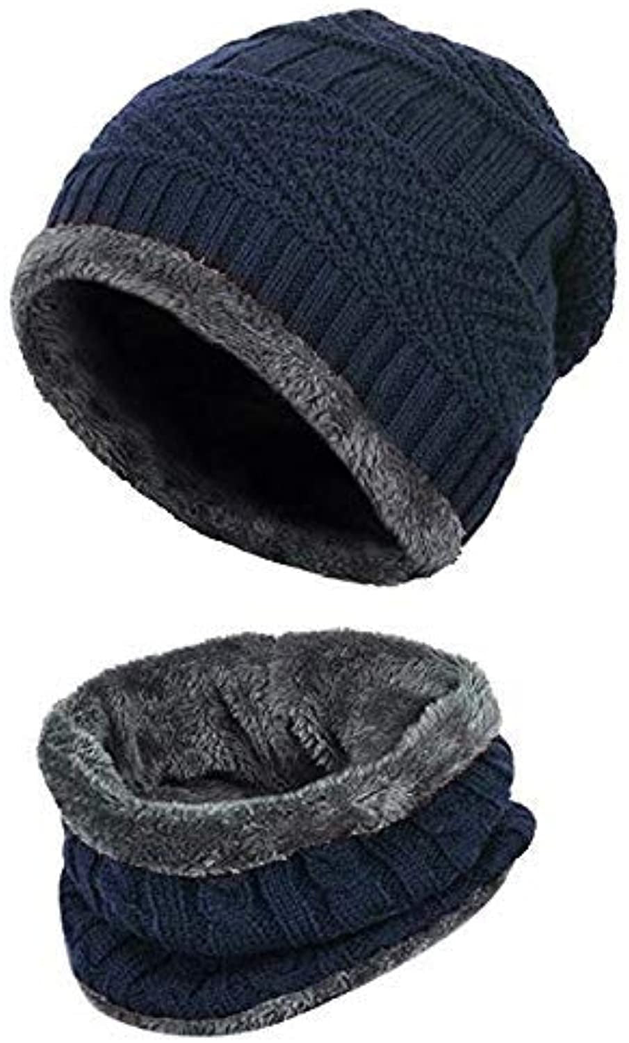2 Piece Beanie Cap + Neck Warmer