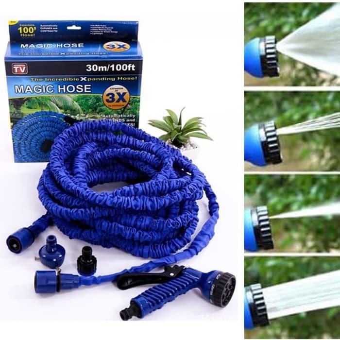 Multipurpose High Quality Easy to use Easy to store Multi function spray Length: 100 ft The Magic Hose Pipe